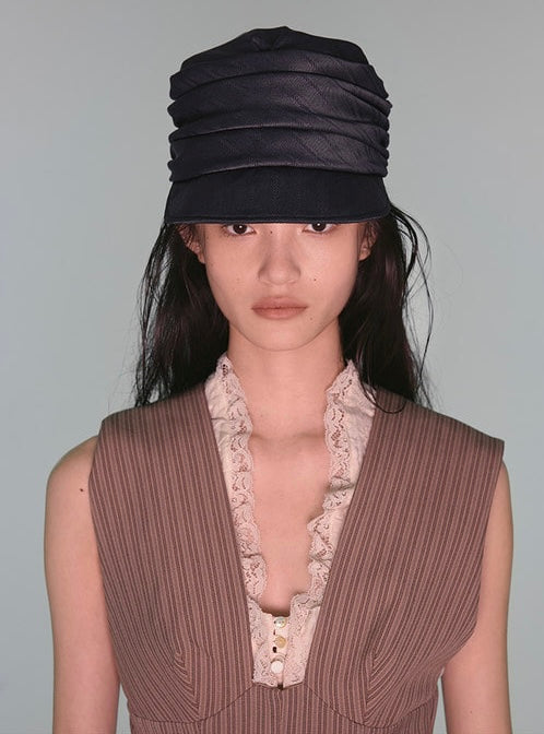 韓國代購：AWESOME NEEDS BELLBOY CAP DRAPE (CREAM/BEIGE/NAVY/BLACK/DOT BLACK)