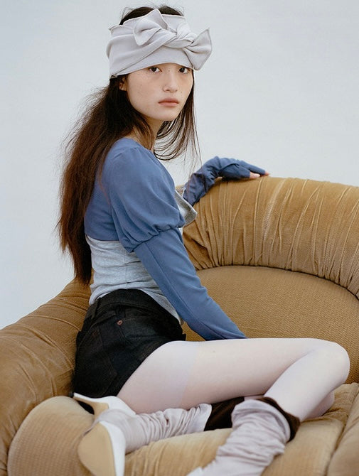 韓國代購：AWESOME NEEDS BOW HAIR BAND(GREIGE/KHAKI/BROWN/BLACK)