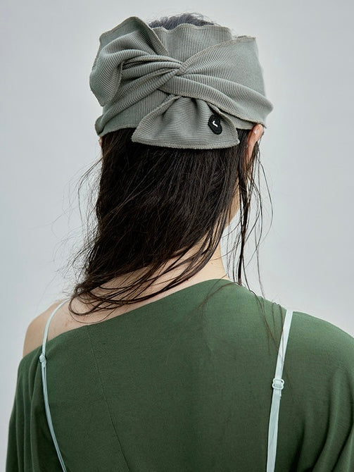 韓國代購：AWESOME NEEDS BOW HAIR BAND(GREIGE/KHAKI/BROWN/BLACK)