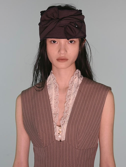 韓國代購：AWESOME NEEDS BOW HAIR BAND(GREIGE/KHAKI/BROWN/BLACK)