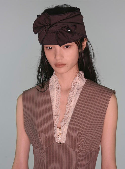 韓國代購：AWESOME NEEDS BOW HAIR BAND(GREIGE/KHAKI/BROWN/BLACK)