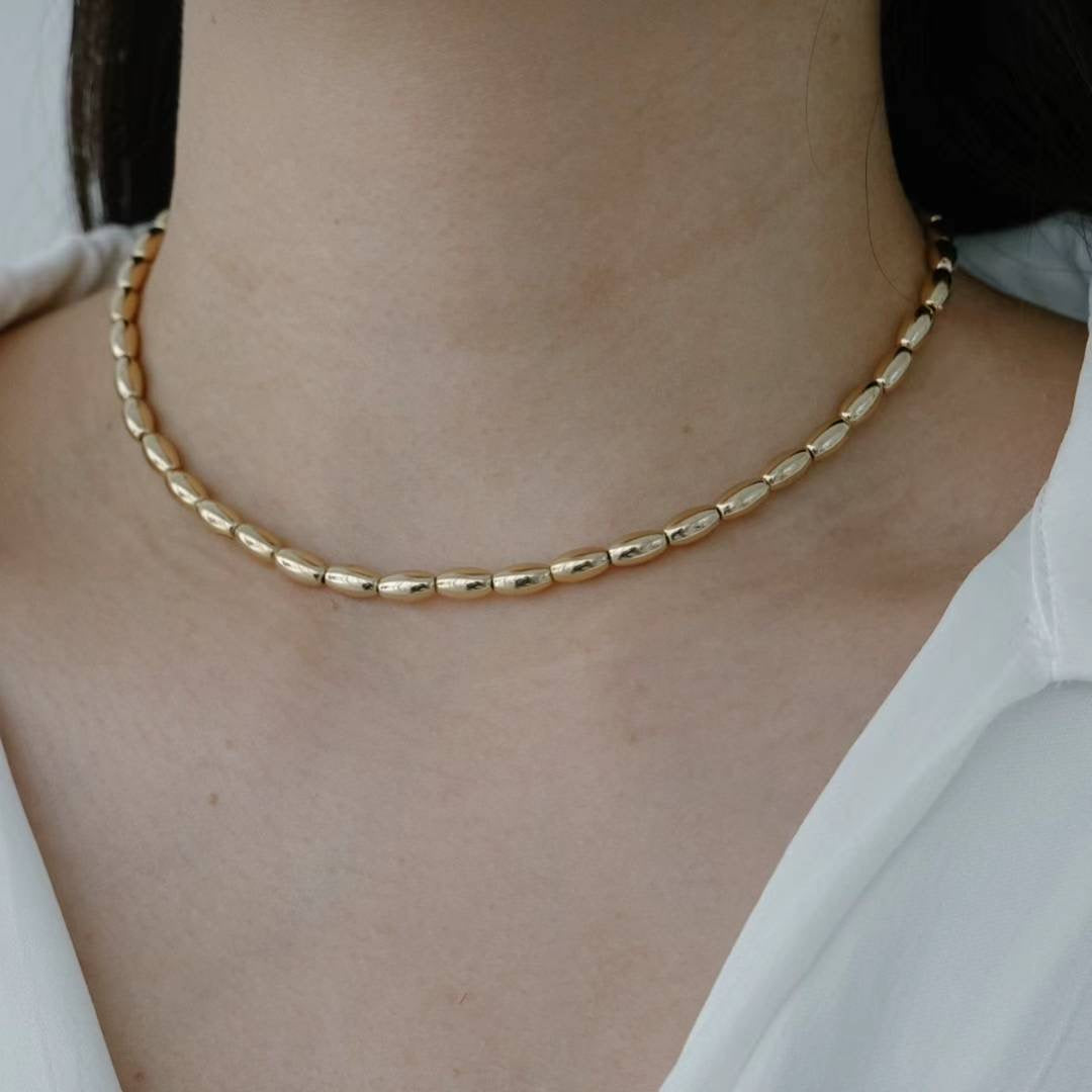 beads choker (silver/gold)