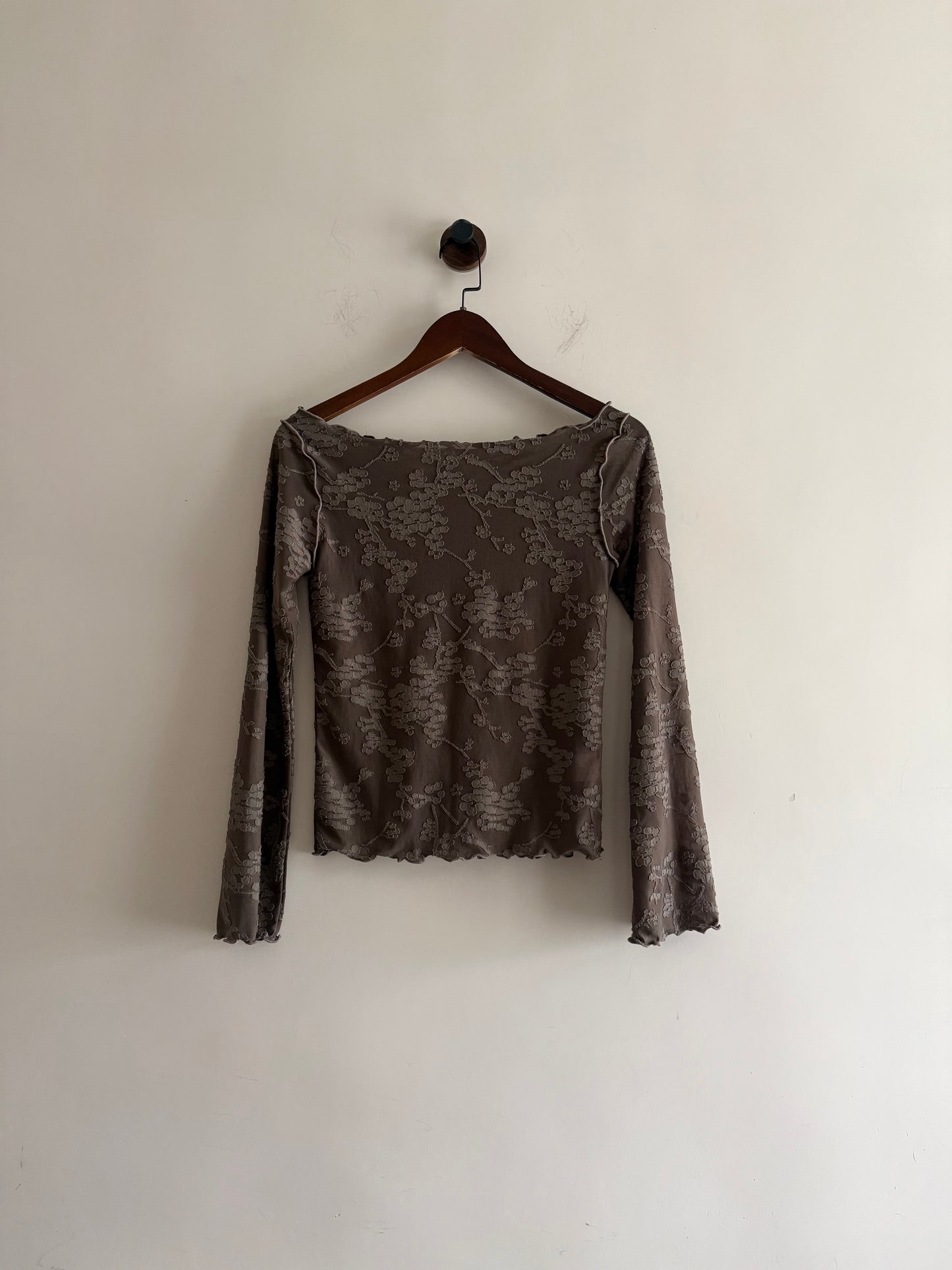 fafa off shoulder top (ivory/brown)