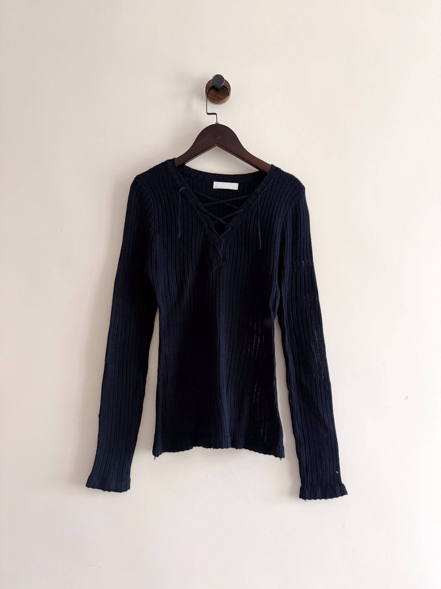 v neck slim top (blue/navy/grey/white)