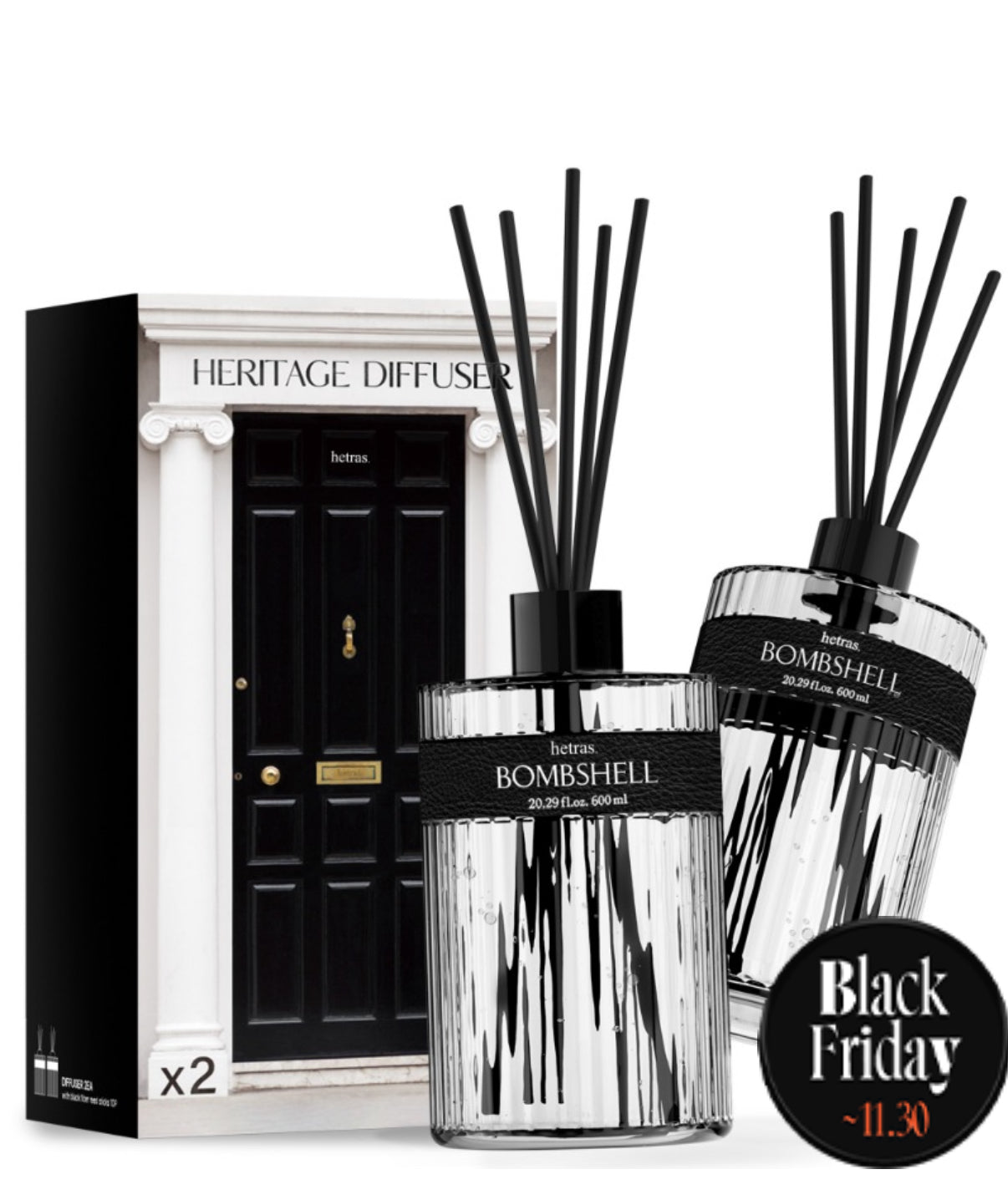 韓國代購：Hetras Heritage Perfume Diffuser 600ML x2 (Black Friday til 30/11 8PM)