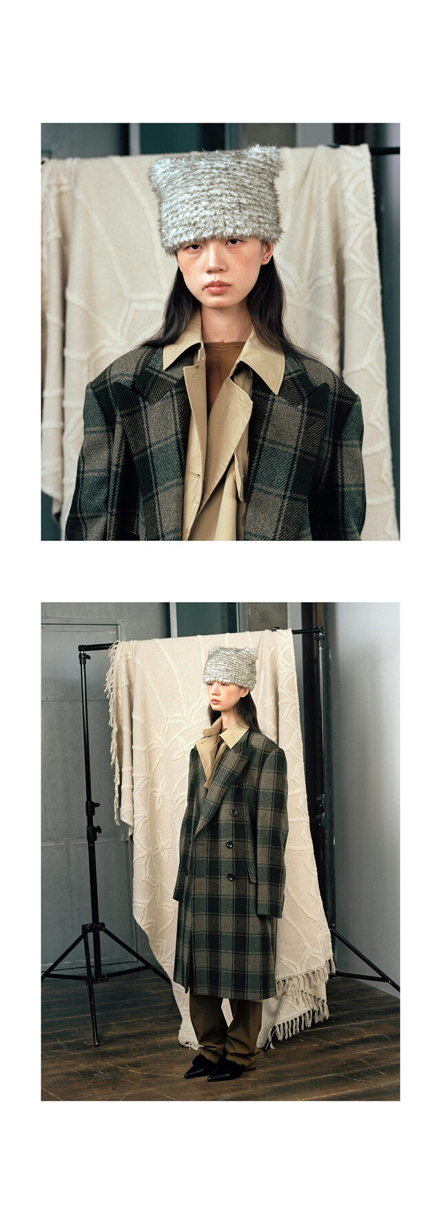 韓國代購：AWESOME NEEDS HANDICRAFT KNIT CAT HAT(GREIGE/BLACK) <限時新貨9折優惠1/12 10PM截單>