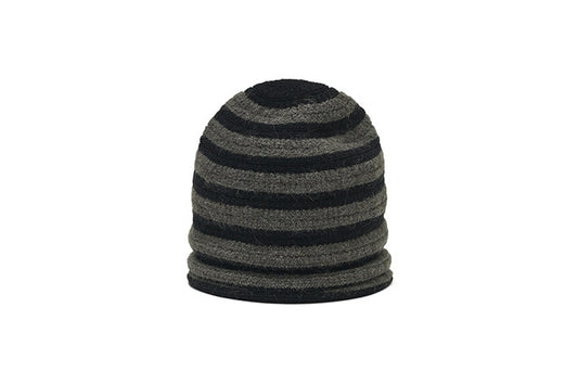 韓國代購：AWESOME NEEDS OVER FIT KNIT HAT (STRIPE BLUE/SRTIPE CHARCOAL) <限時新貨9折優惠1/12 10PM截單>