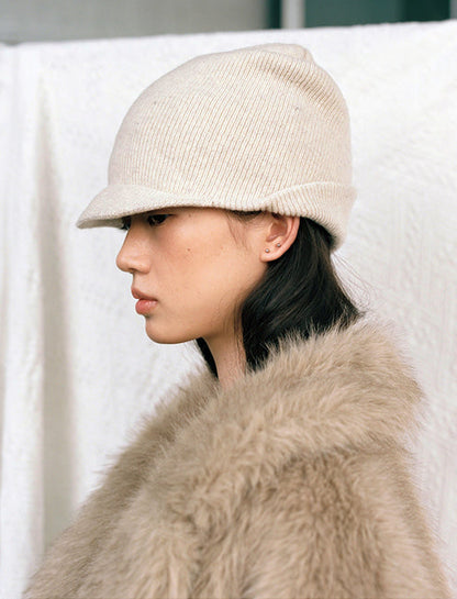 韓國代購：AWESOME NEEDS FLAP KNIT CAP (OATMEAL/BLACK) <限時新貨9折優惠1/12 10PM截單>