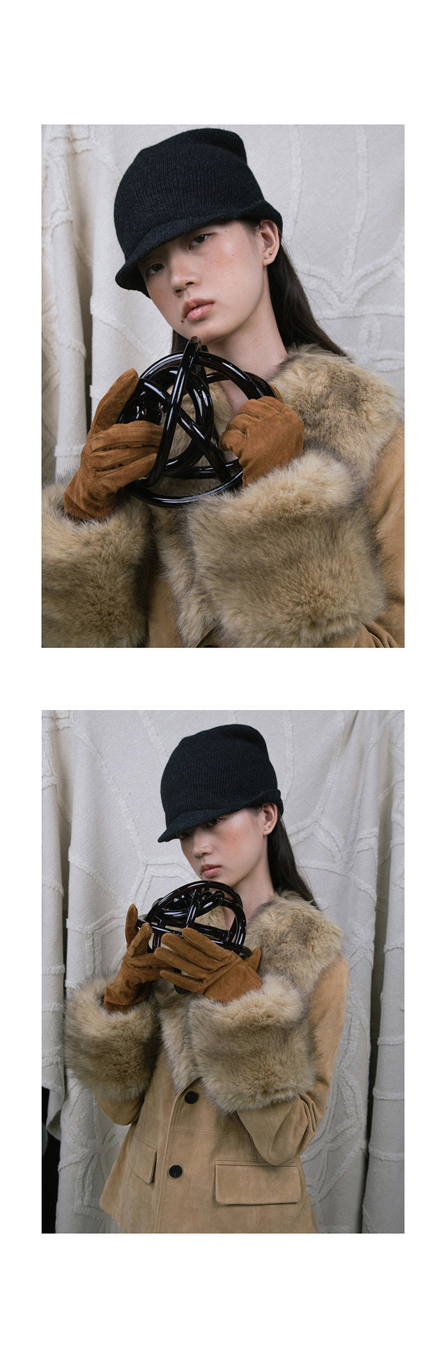 韓國代購：AWESOME NEEDS FLAP KNIT CAP (OATMEAL/BLACK) <限時新貨9折優惠1/12 10PM截單>