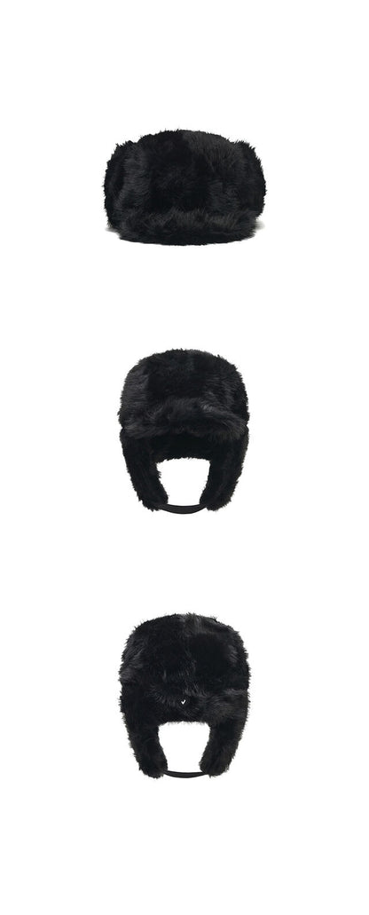 韓國代購：AWESOME NEEDS FUR TRAPPER CAP (CRUSH CREAM/CRUSH BLACK) <限時新貨9折優惠1/12 10PM截單>