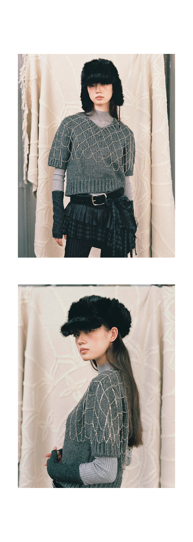 韓國代購：AWESOME NEEDS FUR TRAPPER CAP (CRUSH CREAM/CRUSH BLACK) <限時新貨9折優惠1/12 10PM截單>