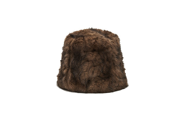 韓國代購：AWESOME NEEDS FUR LAMPSHADE HAT (CRUSH BEIGE/CRUSH BROWN) <限時新貨9折優惠1/12 10PM截單>