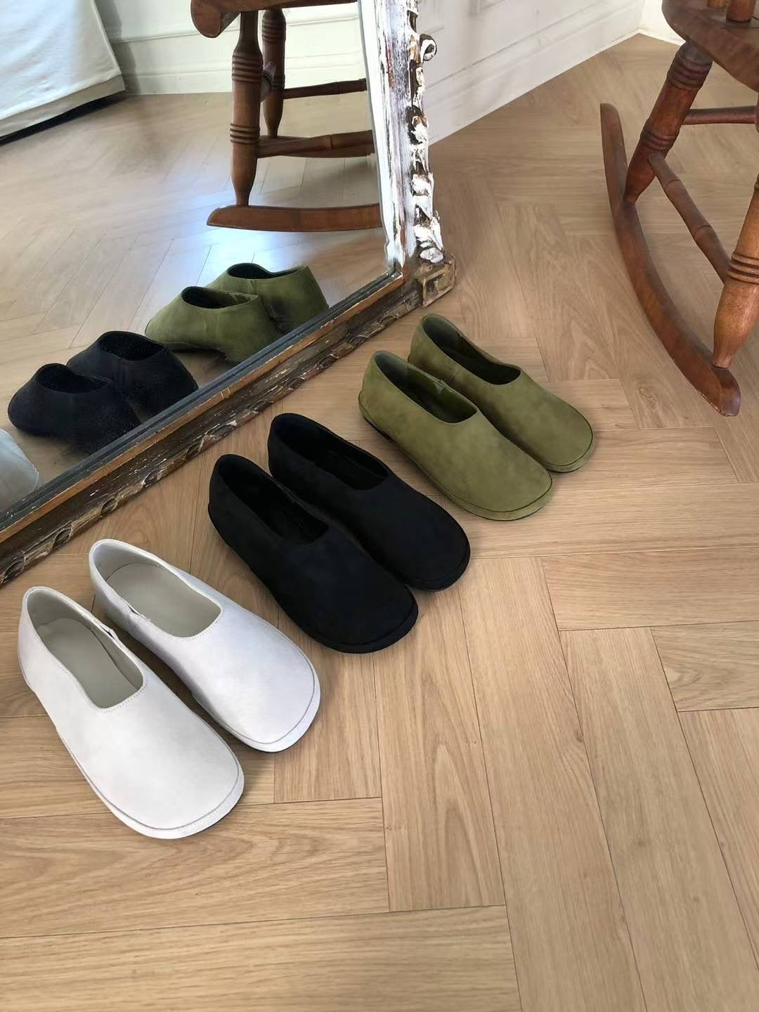 Round Toe Shoes（Green/Black)（230-250）PRE ORDER