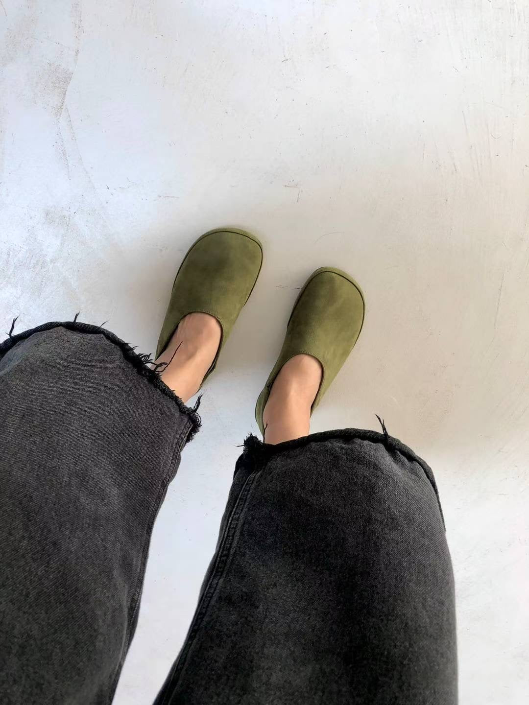 Round Toe Shoes（Green/Black)（230-250）PRE ORDER