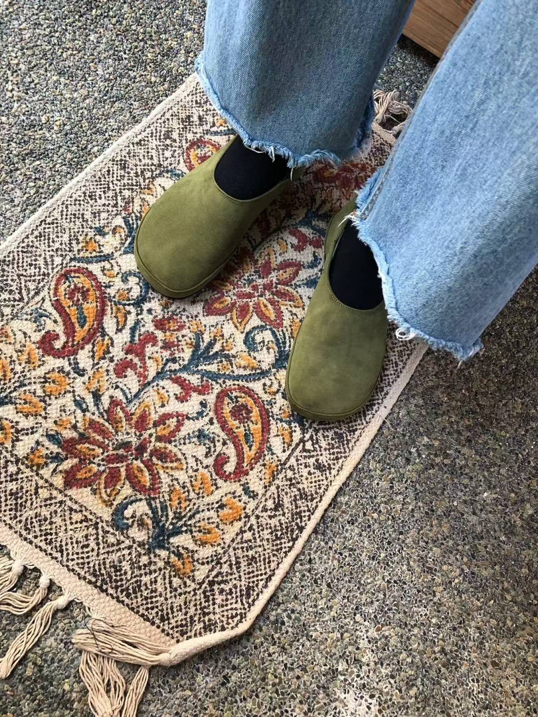 Round Toe Shoes（Green/Black)（230-250）PRE ORDER