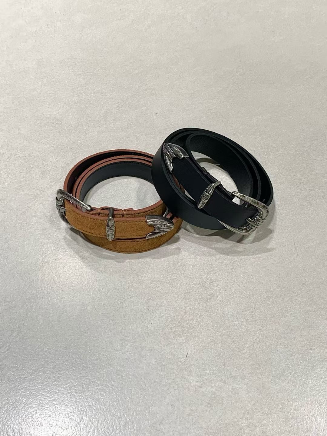 year end sale-vintage leather belt(brown/black)