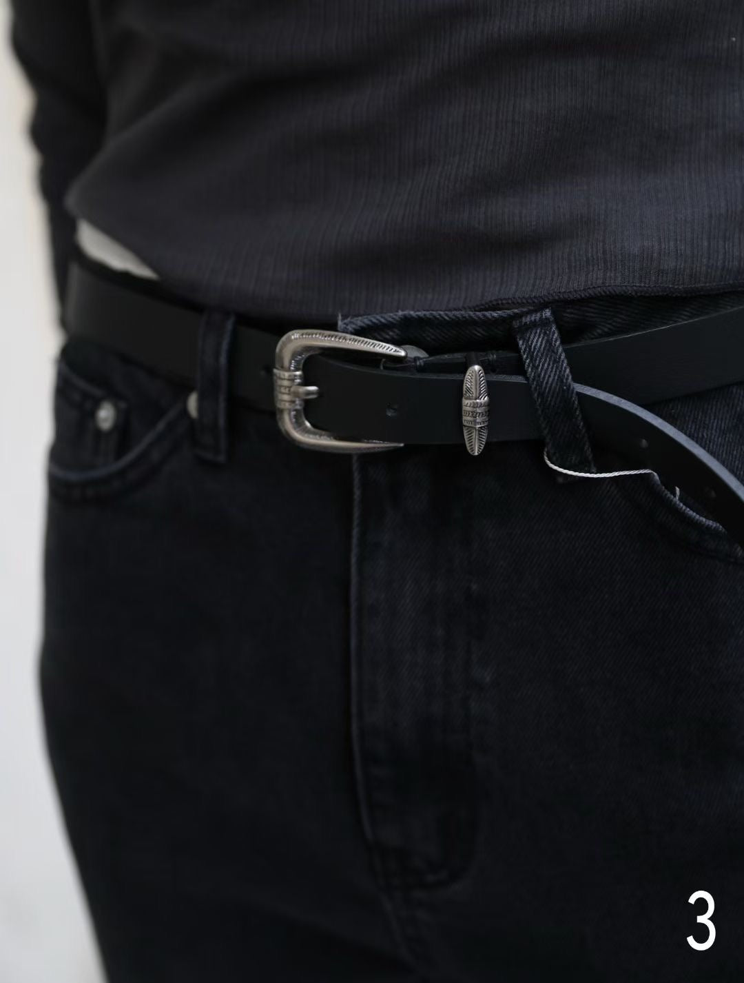 year end sale-vintage leather belt(brown/black)