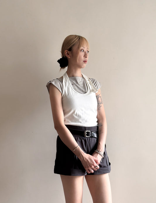 button tank top (black/wine/grey/white)