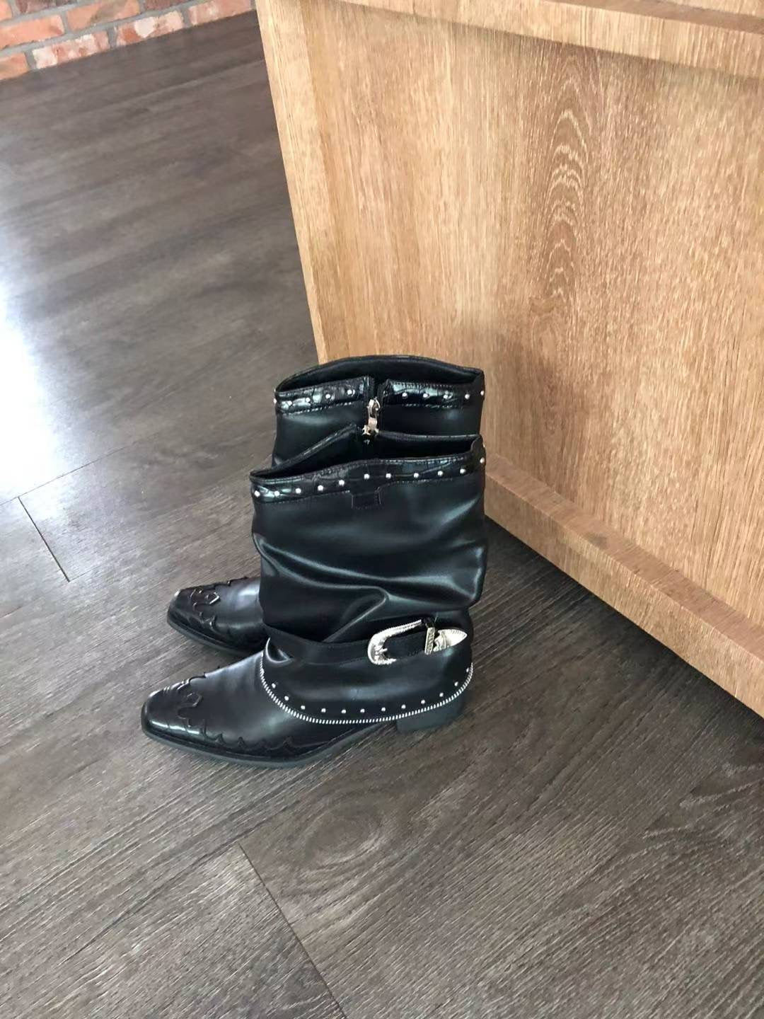 cow boy buckle boot(230-250) (PRE-ORDER)