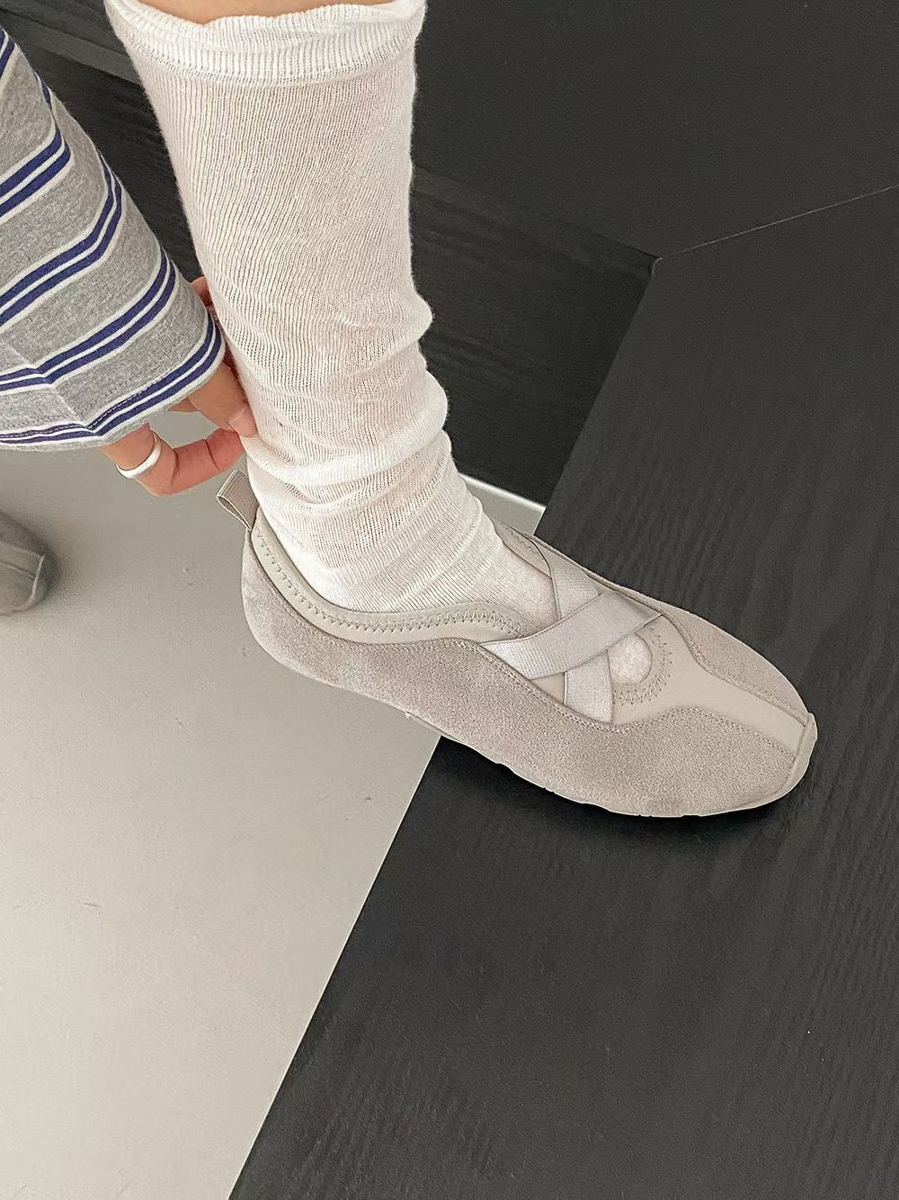 mary jane sneakers(black/grey/brown)(230-250) (PRE-ORDER)
