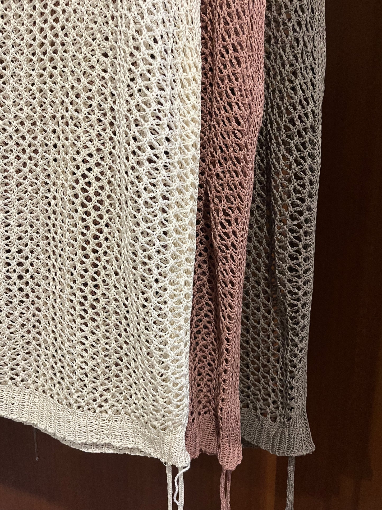 mesh vest(brown/pink/cream) 少量現貨