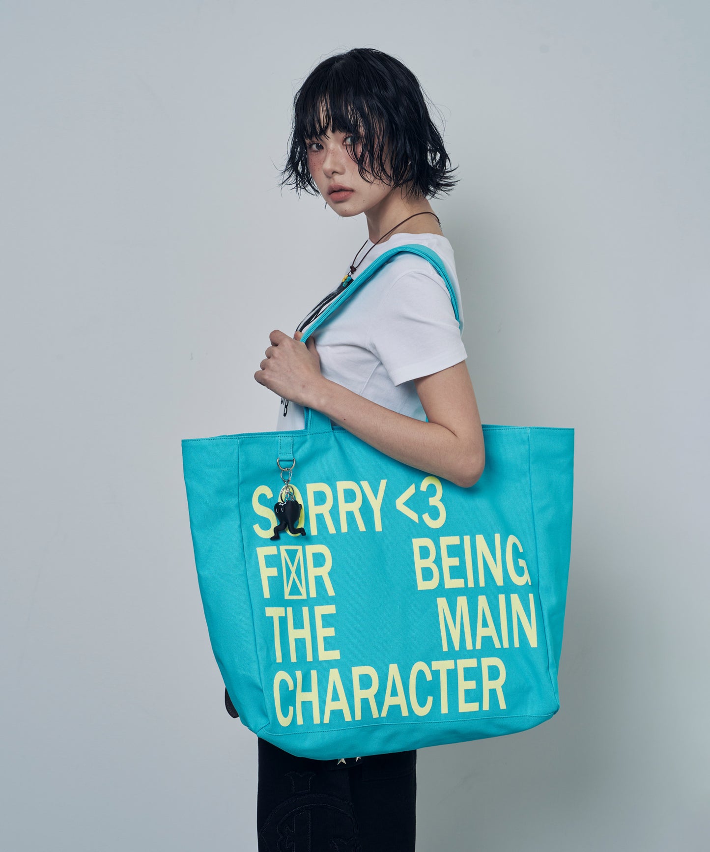 （韓國代購）LSC SLOGAN LOGO BIG ECO BAG (purple/pink/navy/mint)