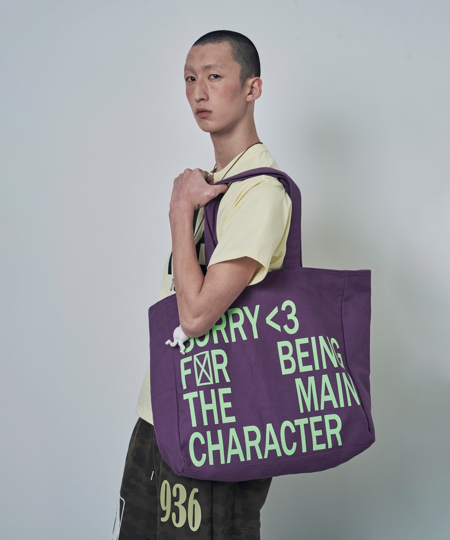 （韓國代購）LSC SLOGAN LOGO BIG ECO BAG (purple/pink/navy/mint)