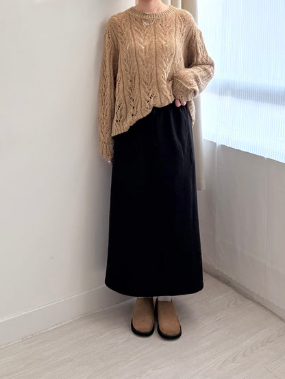 summer sale-essential cotton skirt （charcoal ）