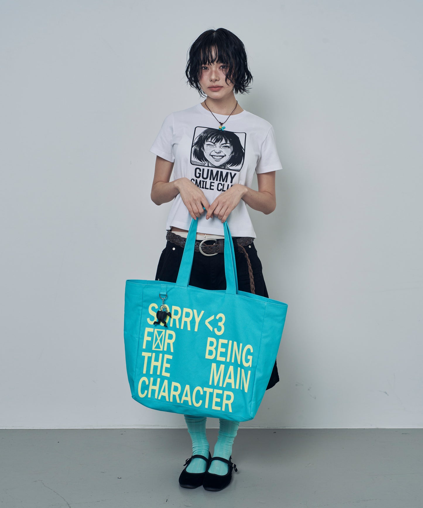 （韓國代購）LSC SLOGAN LOGO BIG ECO BAG (purple/pink/navy/mint)