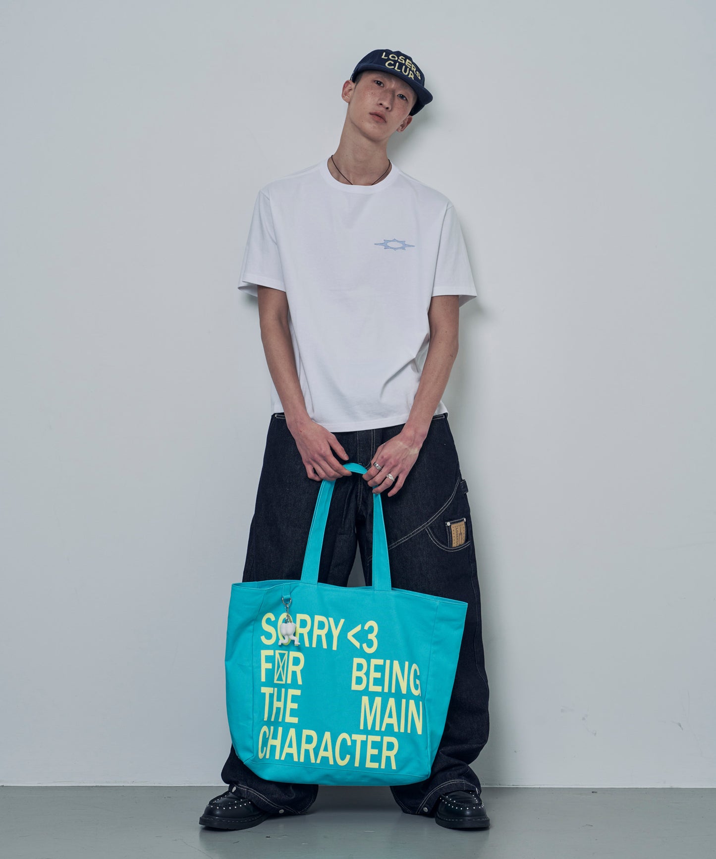 （韓國代購）LSC SLOGAN LOGO BIG ECO BAG (purple/pink/navy/mint)