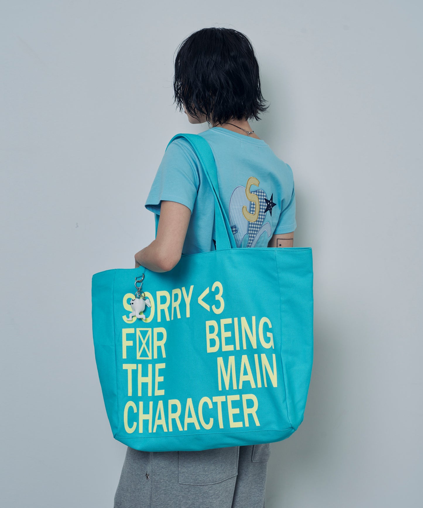 （韓國代購）LSC SLOGAN LOGO BIG ECO BAG (purple/pink/navy/mint)