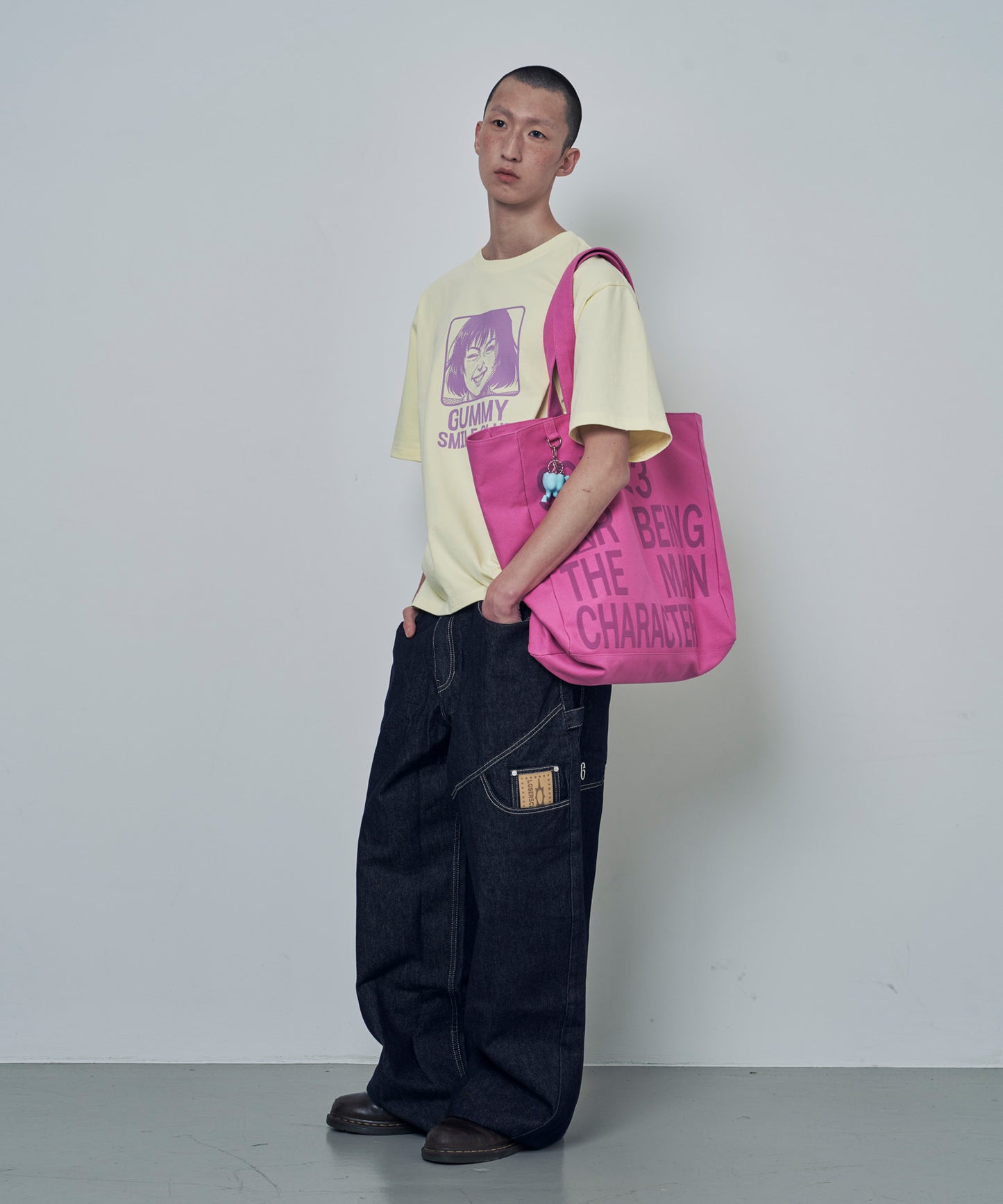 （韓國代購）LSC SLOGAN LOGO BIG ECO BAG (purple/pink/navy/mint)