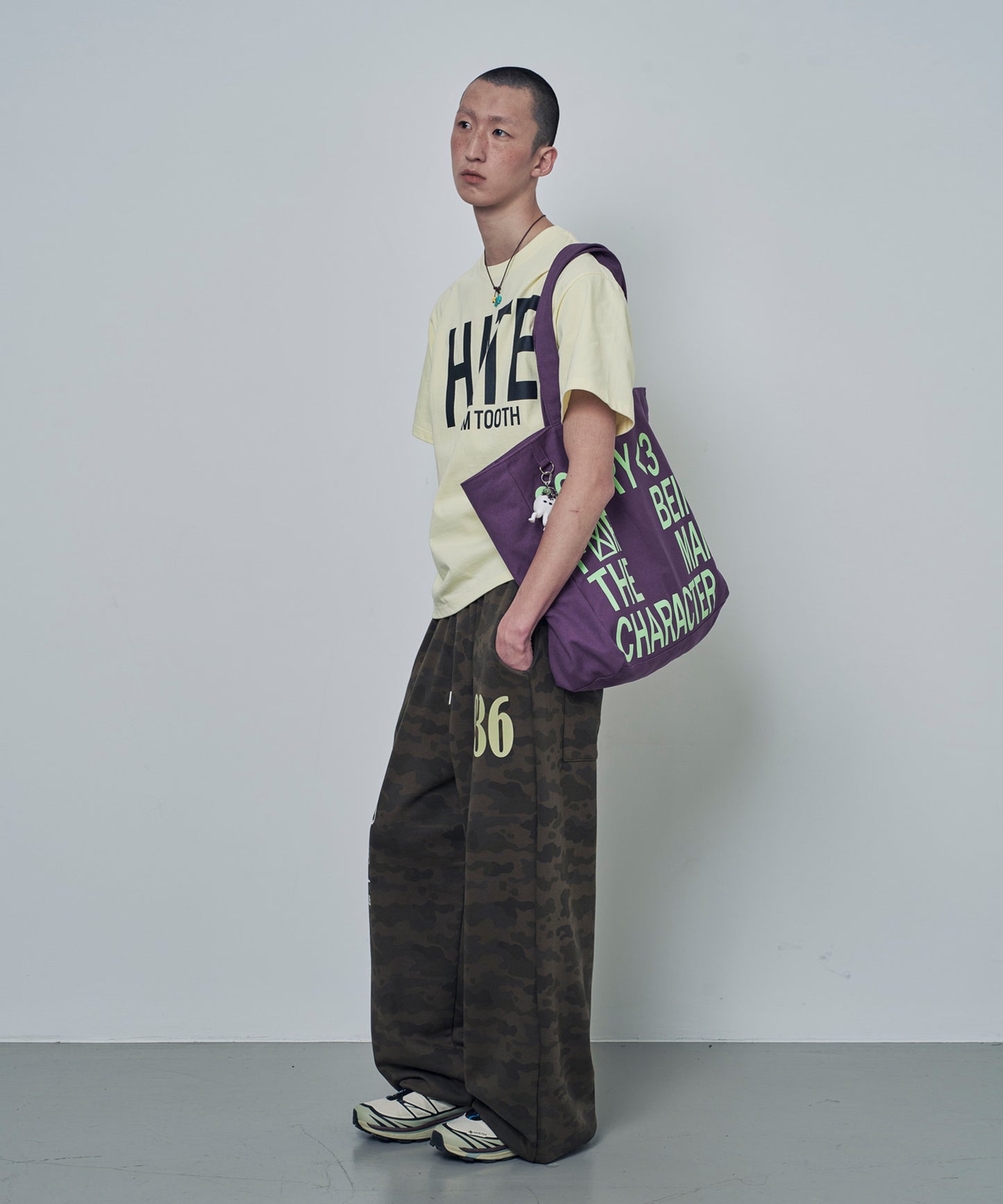 （韓國代購）LSC SLOGAN LOGO BIG ECO BAG (purple/pink/navy/mint)