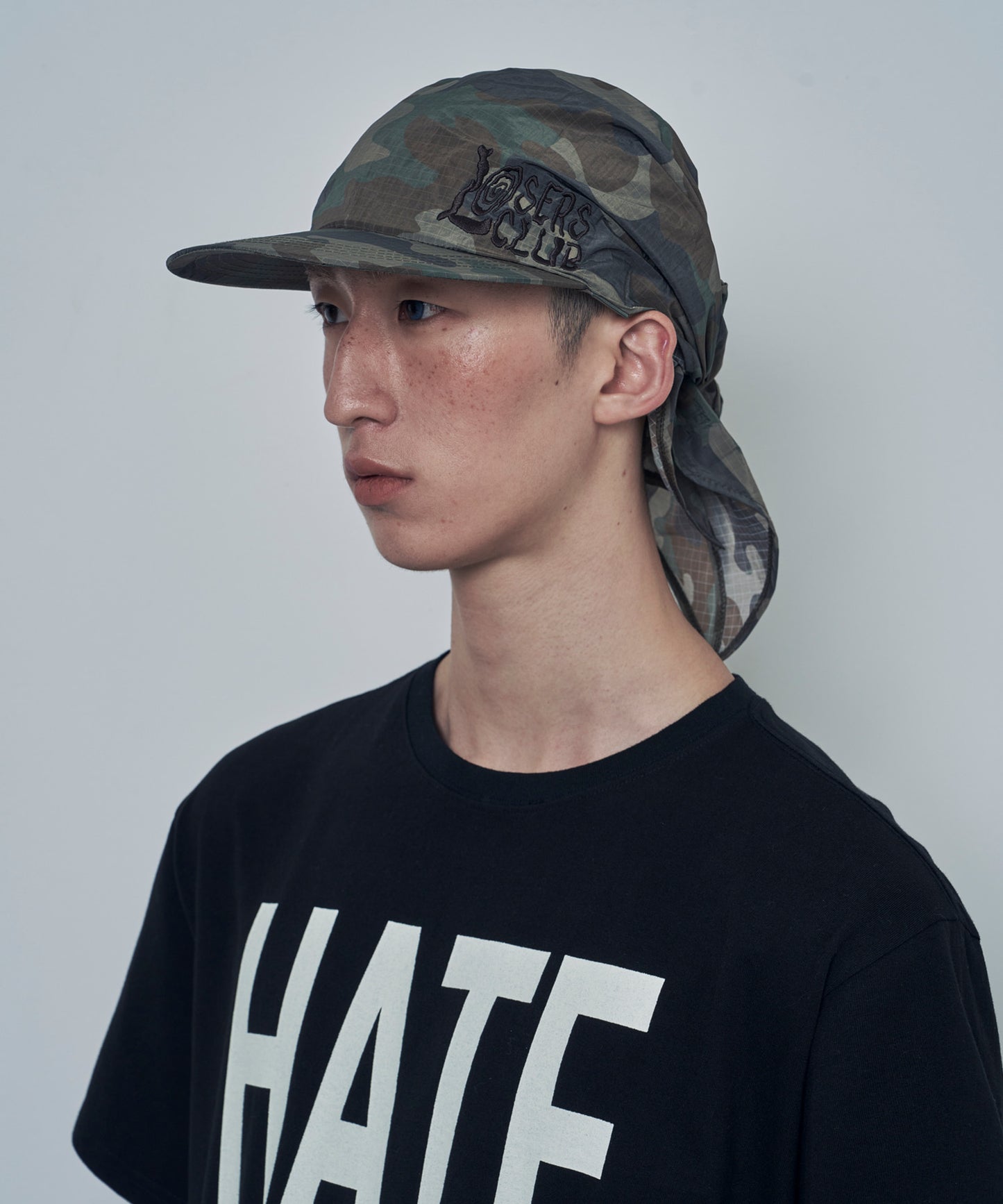 （韓國代購）LSC SEERSUCKER SCARF BANDANNA CAP (black/navy/sky blue/camo)