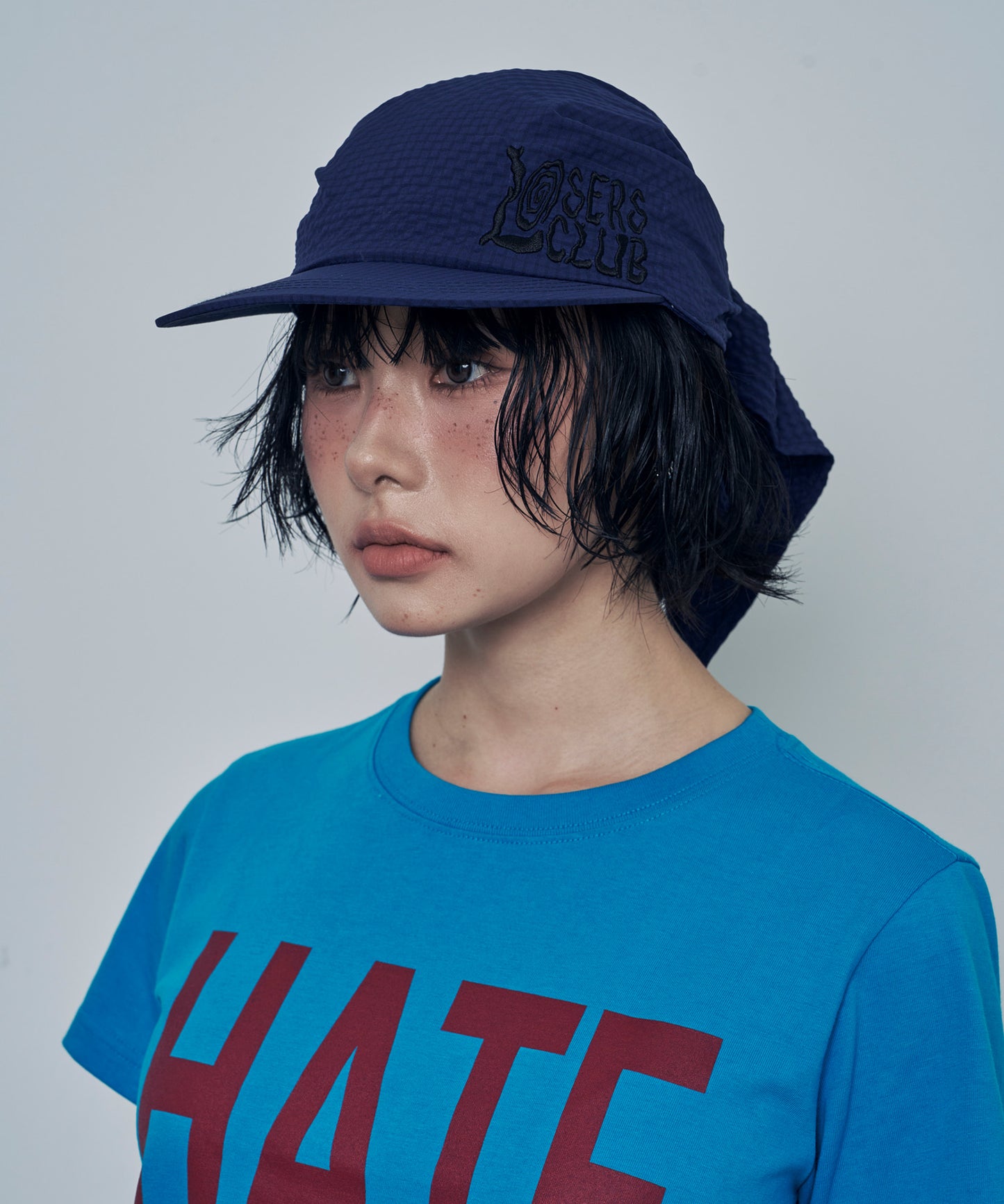 （韓國代購）LSC SEERSUCKER SCARF BANDANNA CAP (black/navy/sky blue/camo)