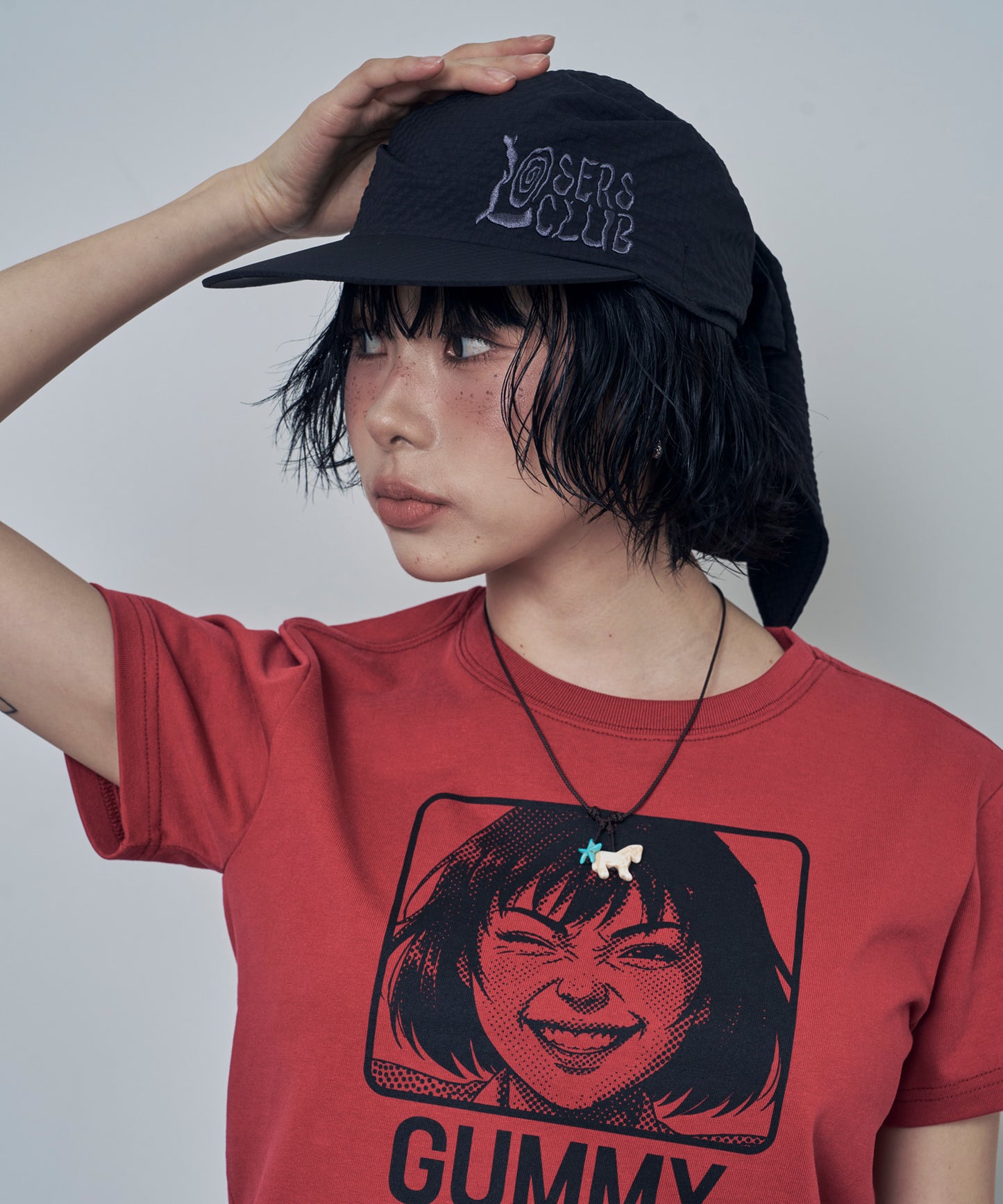 （韓國代購）LSC SEERSUCKER SCARF BANDANNA CAP (black/navy/sky blue/camo)