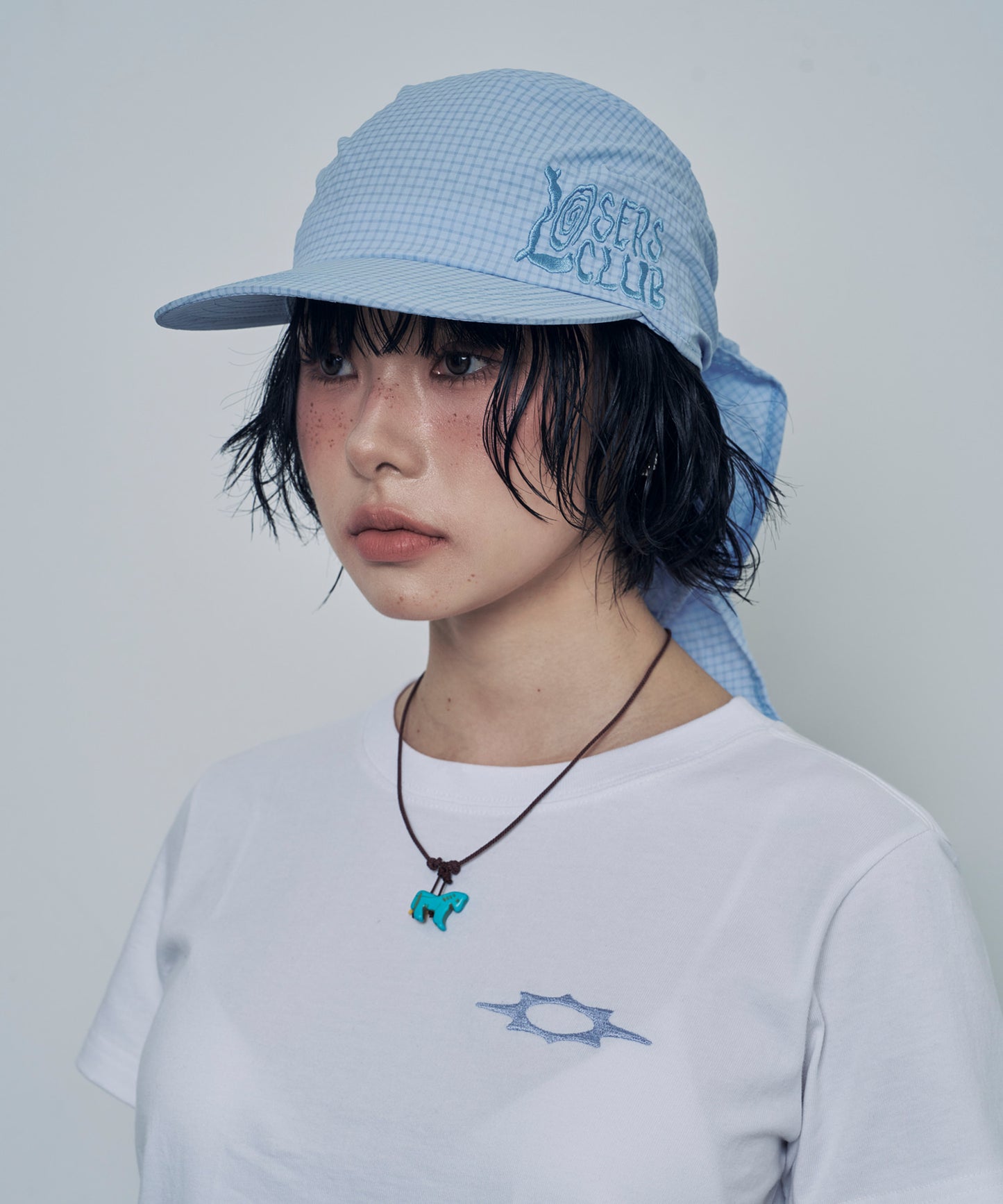 （韓國代購）LSC SEERSUCKER SCARF BANDANNA CAP (black/navy/sky blue/camo)