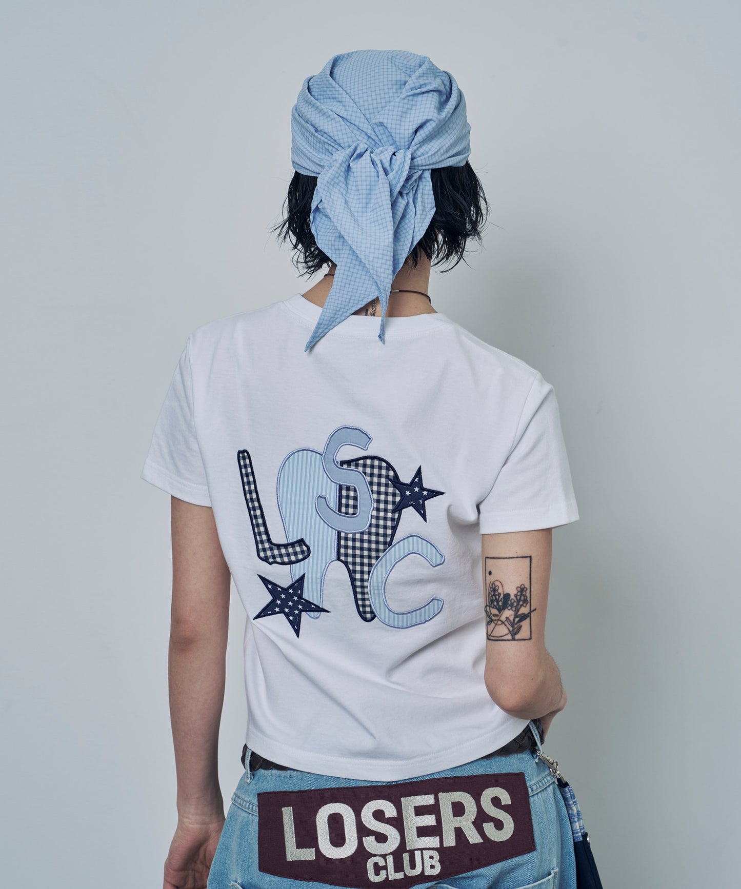 （韓國代購）LSC SEERSUCKER SCARF BANDANNA CAP (black/navy/sky blue/camo)