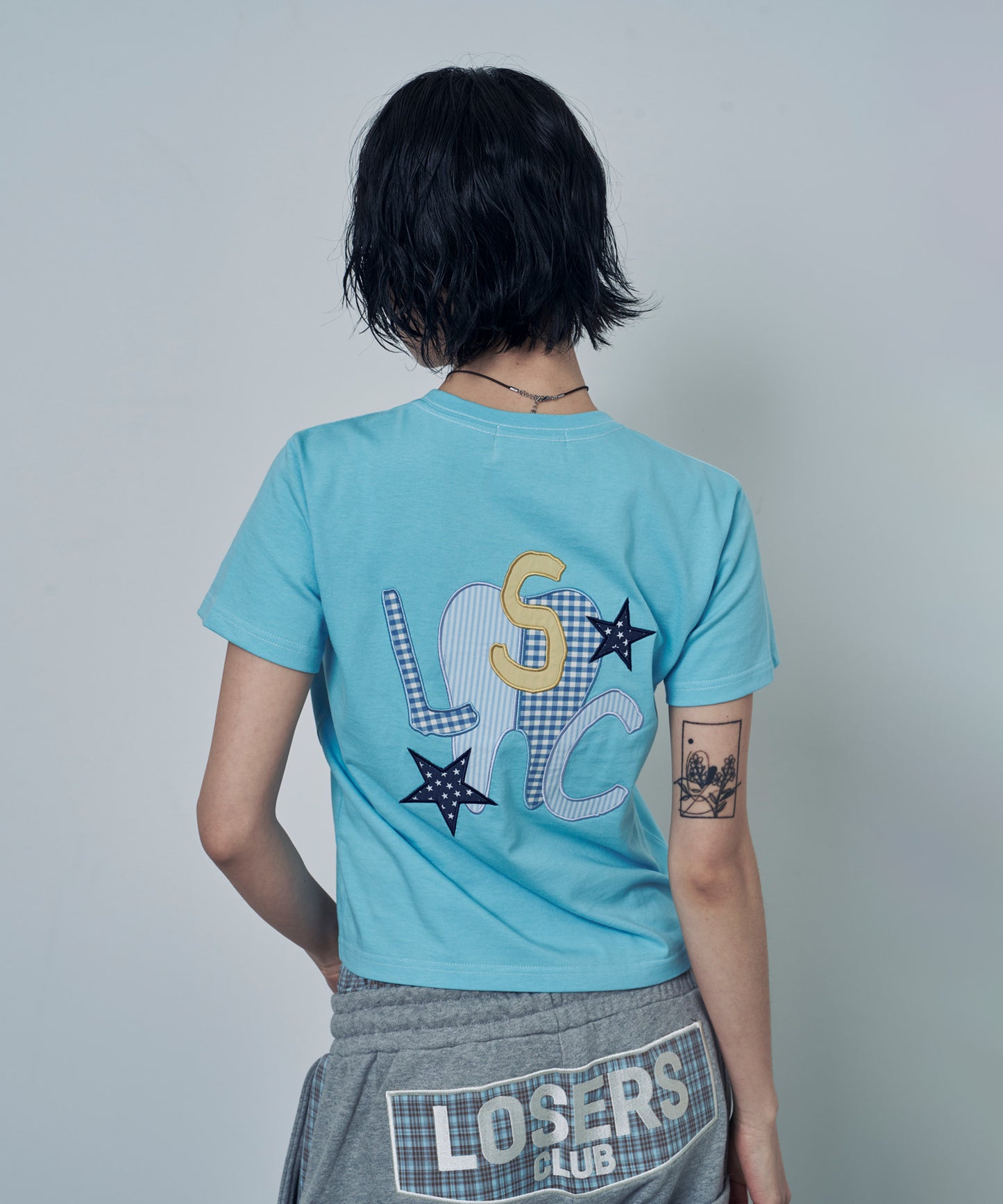 (韓國代購) LOSERSCLUB LSC TH APPLIQUE LOGO TEE (sky blue)