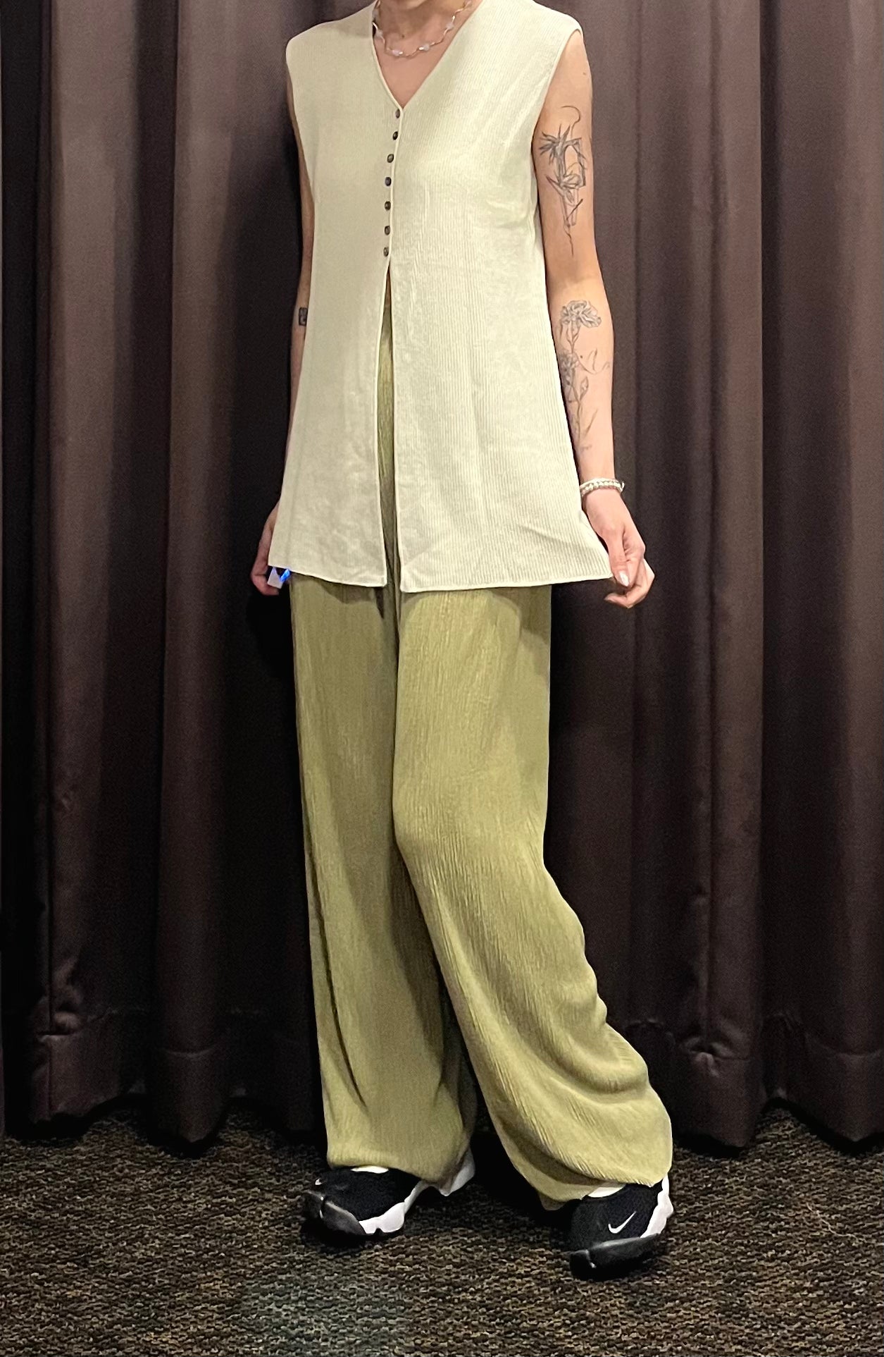 (sale)woody pants(green/beige)