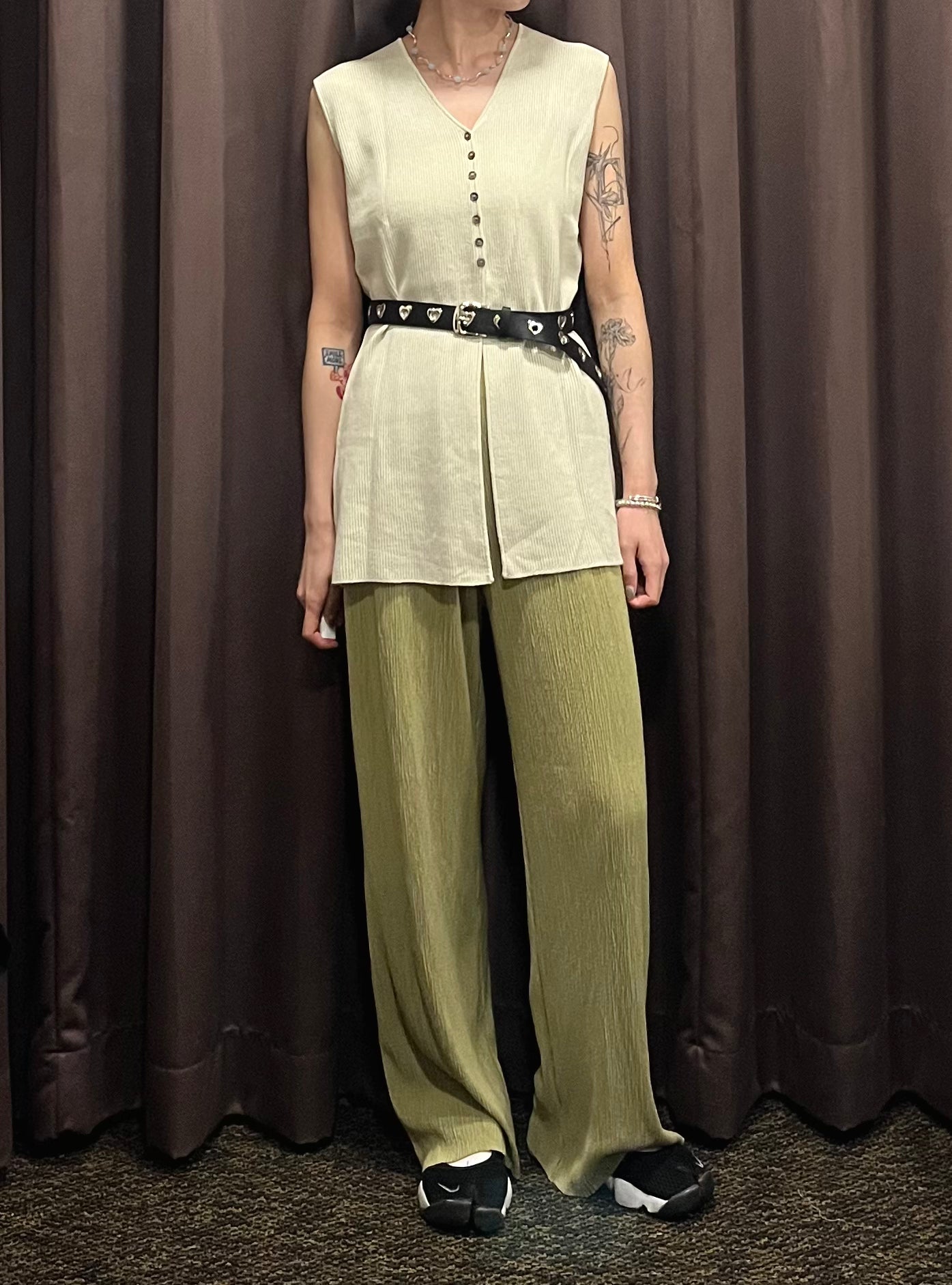 (sale)woody pants(green/beige)