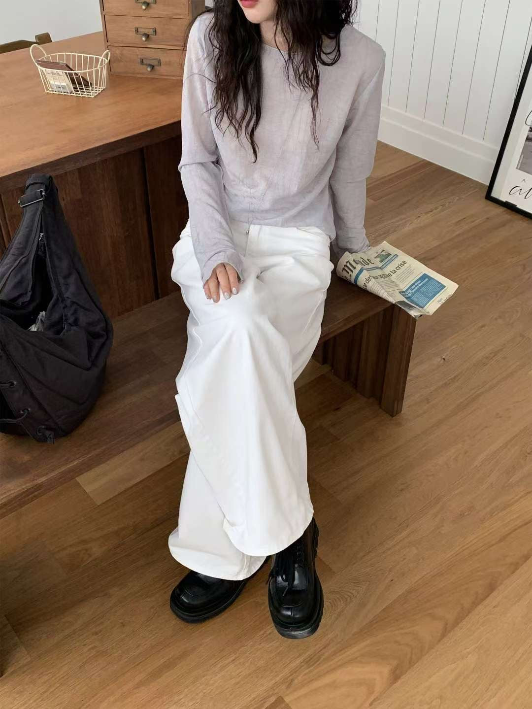 grain tee(black/grey/white) (PRE-ORDER)