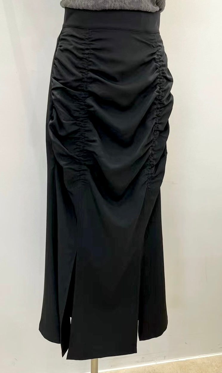 (sale)slim cut skirt(black)