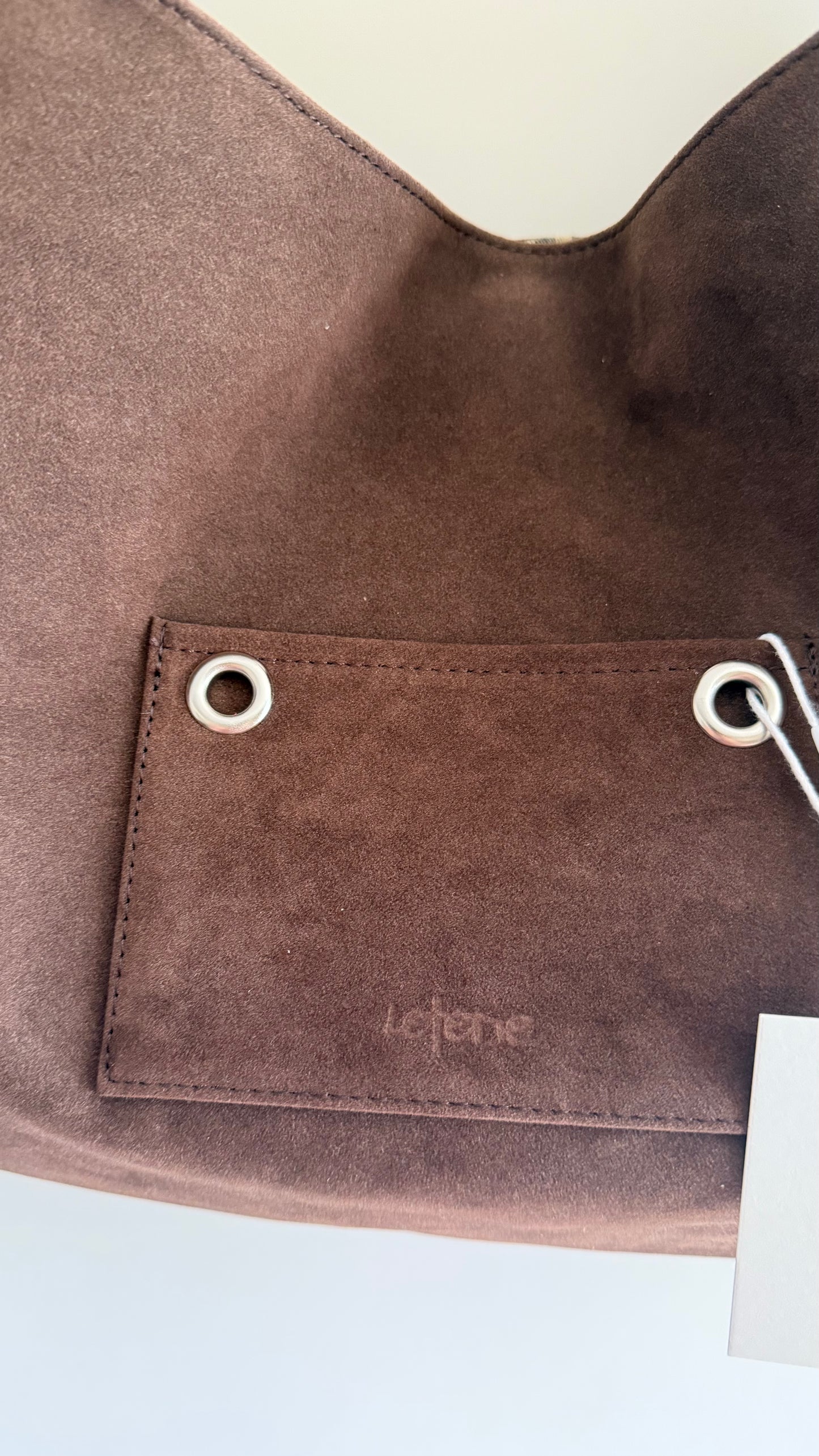 Leterie buckle reversible shoulder bag (suede brown) 現貨
