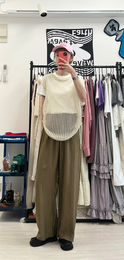 mesh vest(brown/pink/cream) 少量現貨