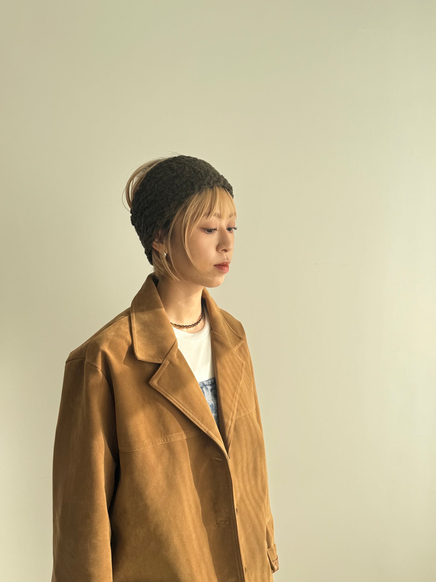 suede jacket (khaki/brown) *少量現貨