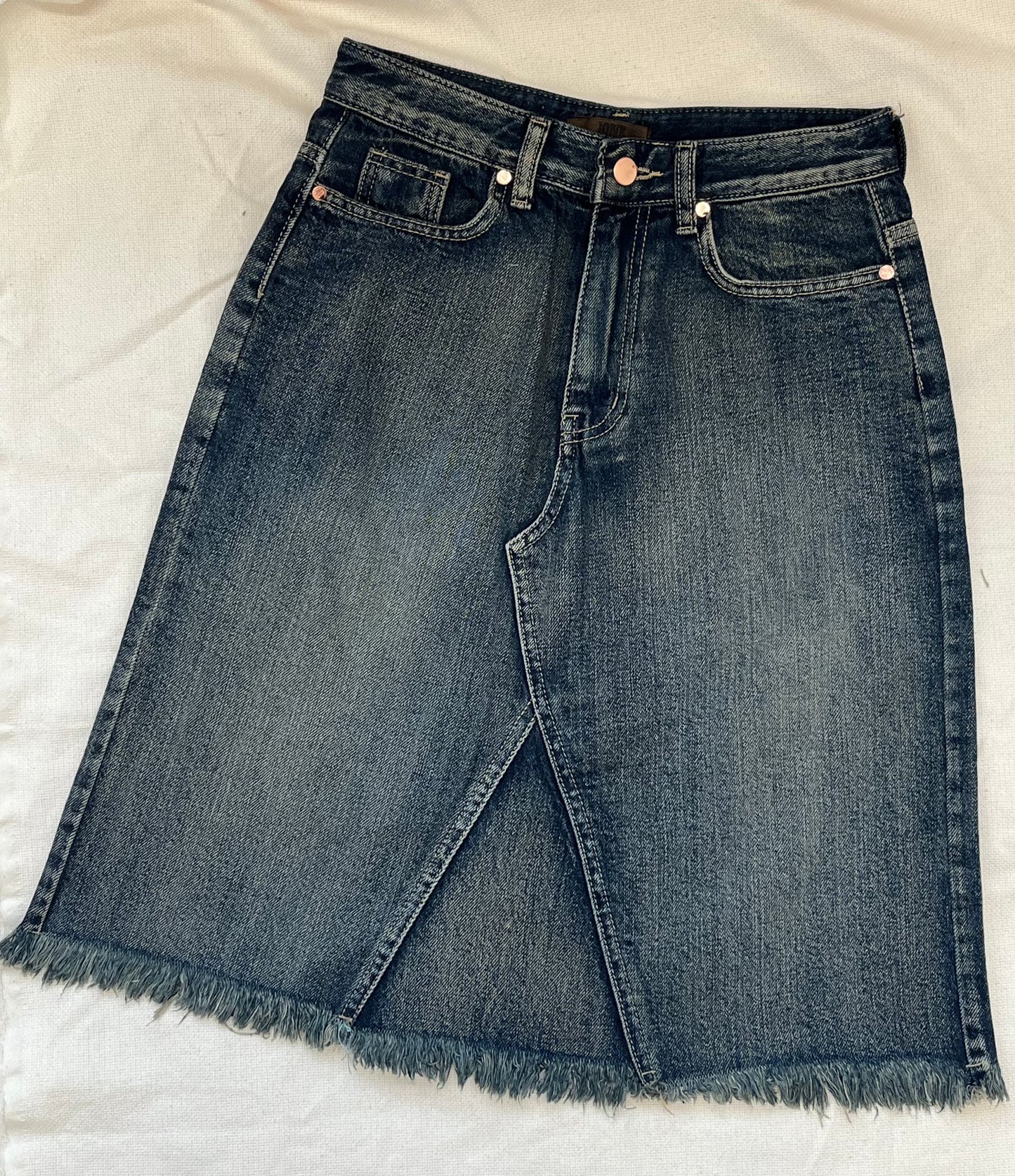 （sale）vintage midi denim skirt(s/m)現貨