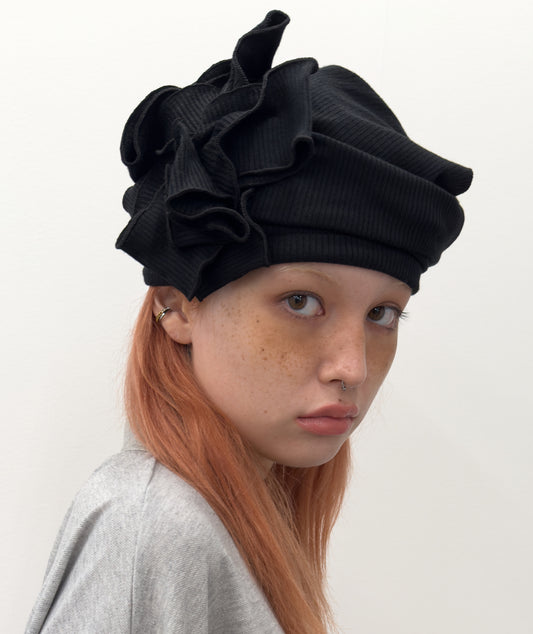 （韓國代購）typeservice gathered beanie(black)
