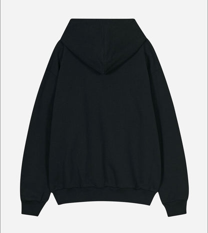 （韓國代購）typeservice flower applique zip hoodie(black)