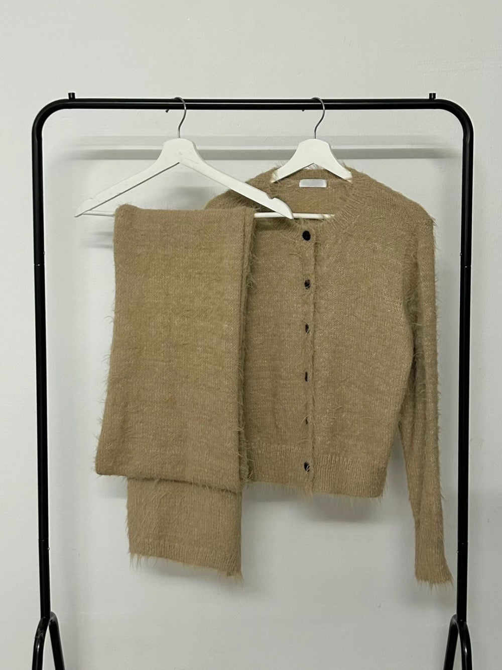 soft cardigan set (with scarf) *